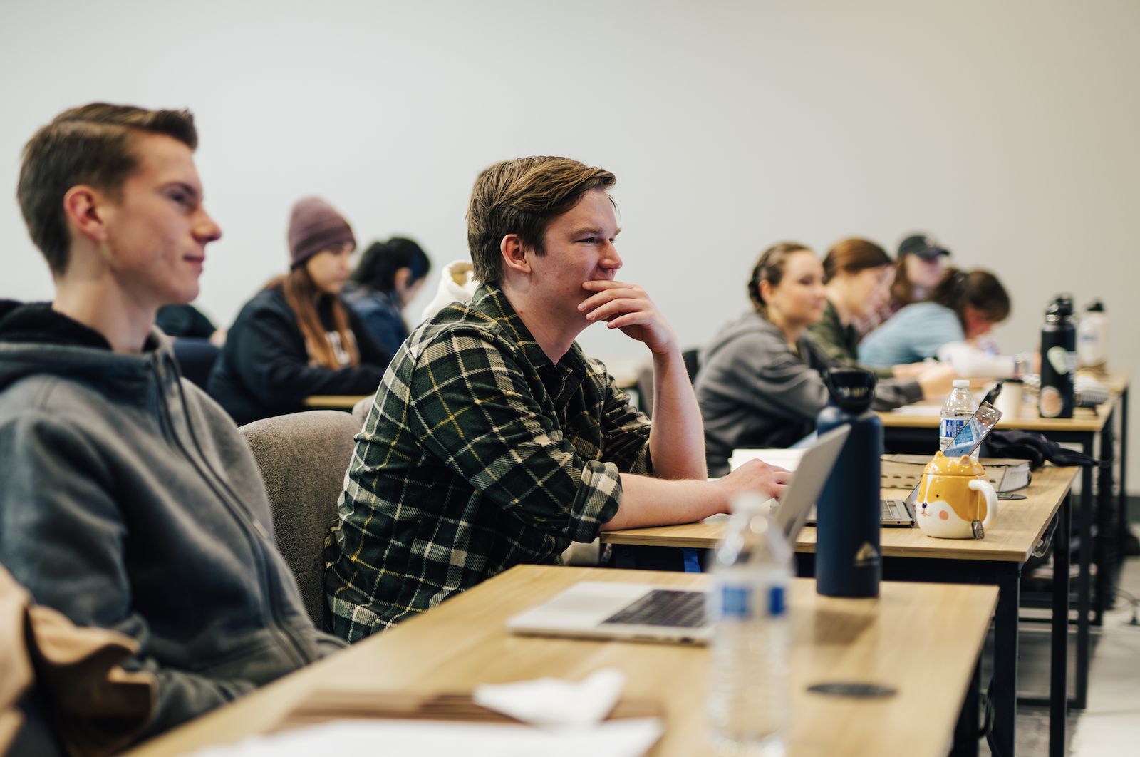 Full-time students engaged in a live class